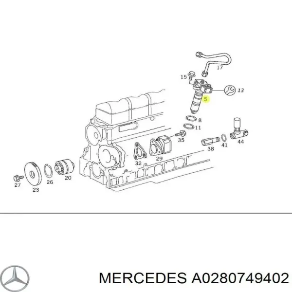 Bomba/injetor A0280749402 Mercedes