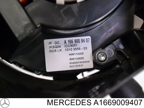 Comutador instalado na coluna da direção, montado A1669009407 Mercedes