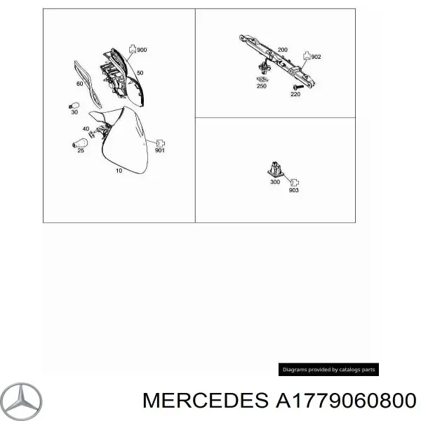 Lanterna traseira direita Mercedes A W177