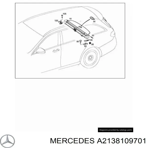 Estore da seção de bagagem A2138109701 Mercedes