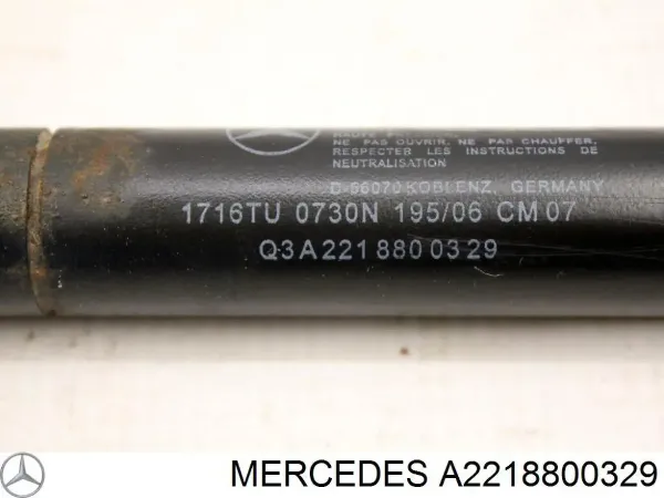 Amortecedor da capota A2218800329 Mercedes