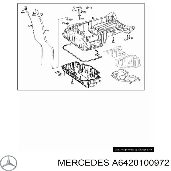 Sonda (indicador) do nível de óleo no motor para Mercedes ML/GLE  W164