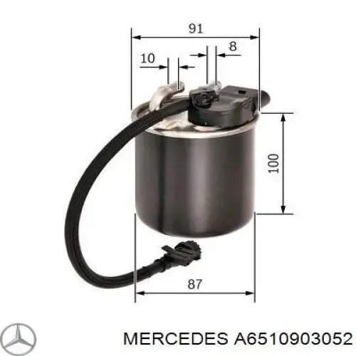 Filtro de combustível A6510903052 Mercedes