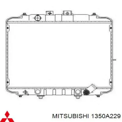 Radiador de esfriamento de motor 1350A229 Mitsubishi
