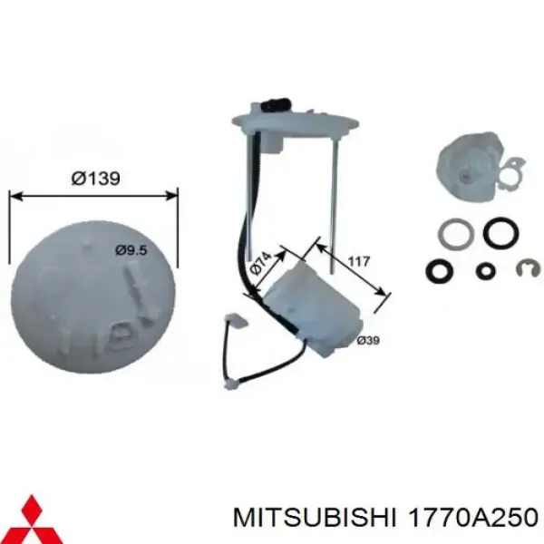 Filtro de combustível 1770A250 Mitsubishi