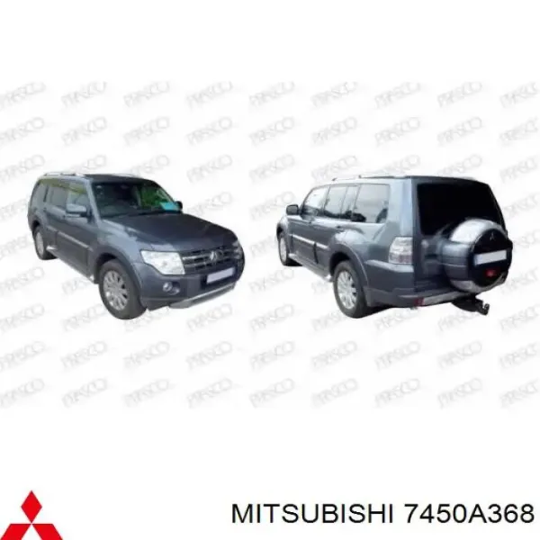 7450A368 Mitsubishi Grelha do radiador