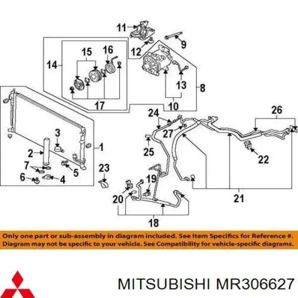 Sensor de pressão absoluta de aparelho de ar condicionado Mitsubishi Outlander II XL