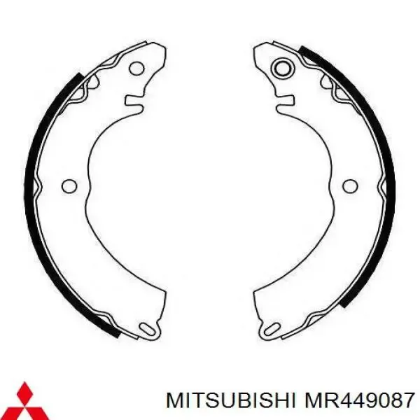 Sapatas do freio traseiras de tambor MR449087 Mitsubishi