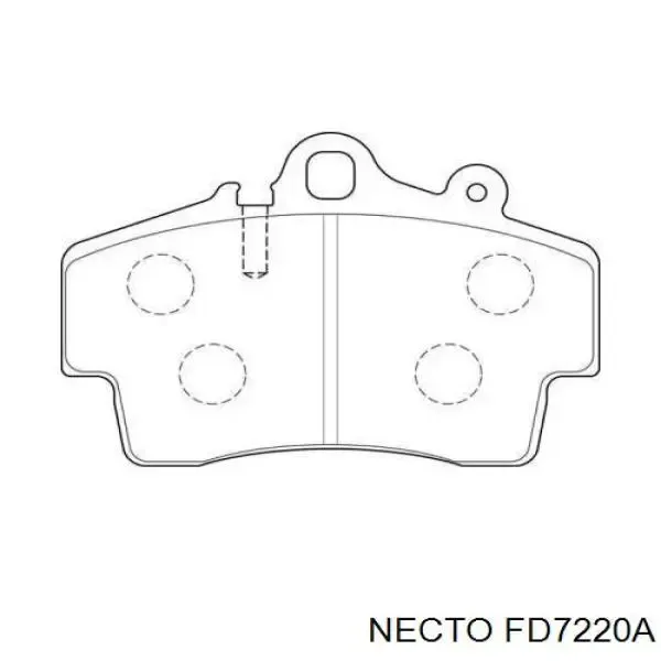 Sapatas do freio traseiras de disco FD7220A Necto