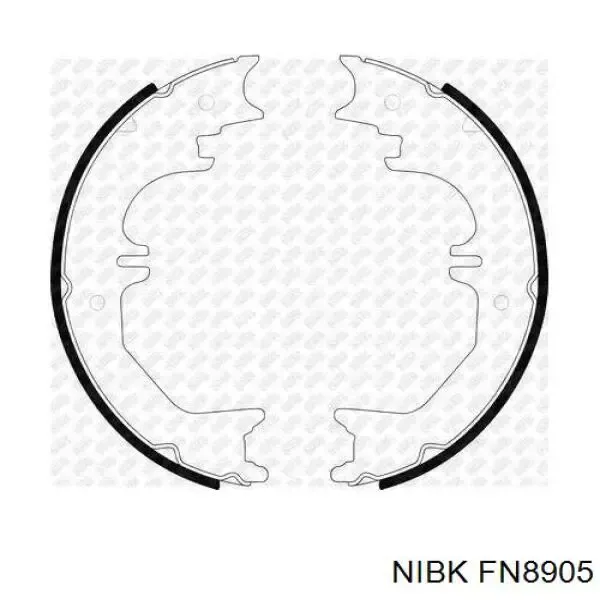 Sapatas do freio de estacionamento FN8905 Nibk