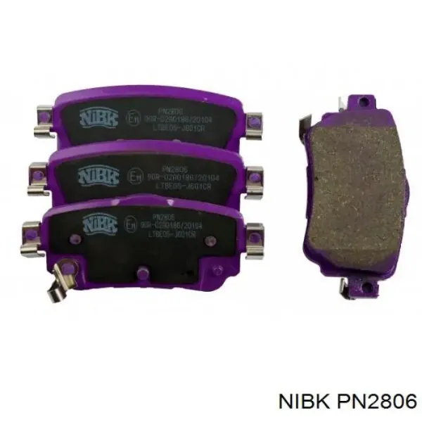 Sapatas do freio traseiras de disco PN2806 Nibk