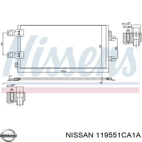 Reguladora de tensão da correia de transmissão 119551CA1A Nissan/Infiniti