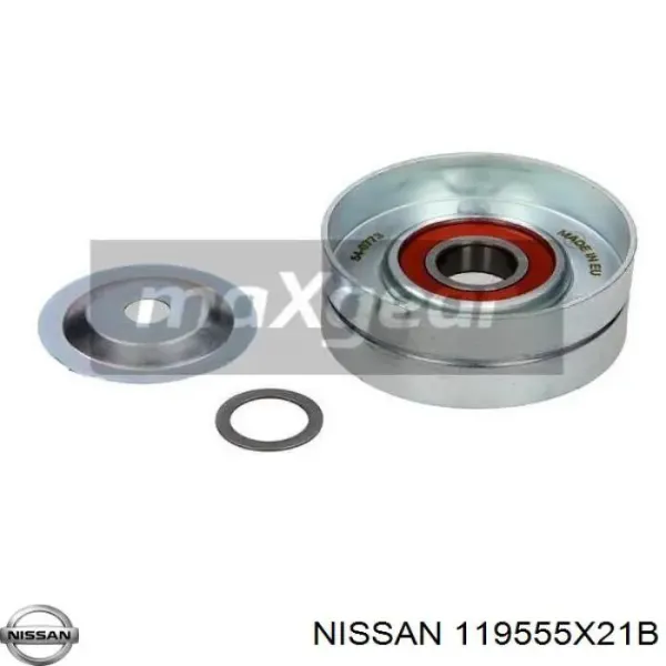 Rolo de reguladora de tensão da correia do mecanismo de distribuição de gás 119555X21B Nissan/Infiniti