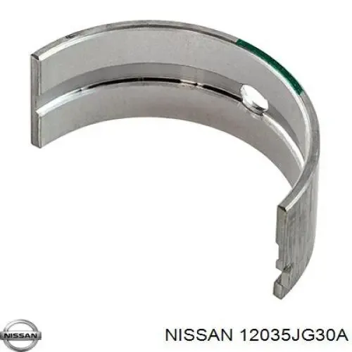 Kit de anéis de pistão de motor, 2ª reparação ( + 0,50) 12035JG30A Nissan/Infiniti