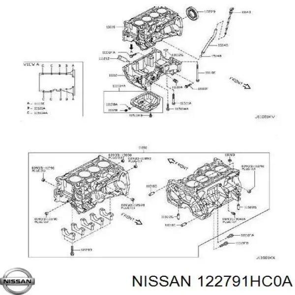 Vedação traseira de cambota de motor XH0102E0 NOK