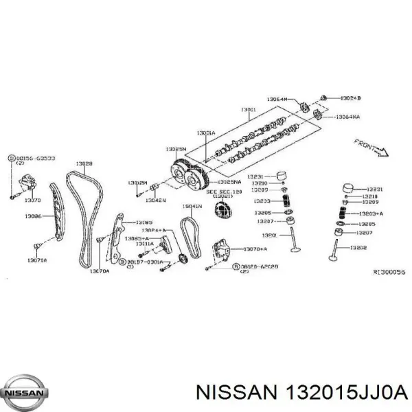 Válvula de admissão 132015JJ0A Nissan/Infiniti