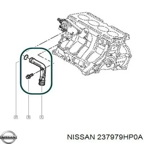 Vedante de bomba de óleo 237979HP0A Nissan/Infiniti