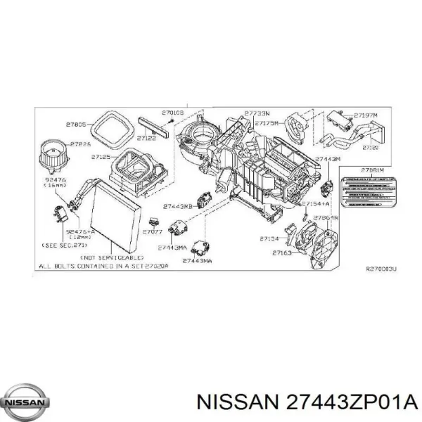 Acionamento de comporta de forno Nissan Navara NP300 III