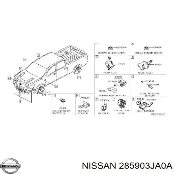 Antena (anel) de imobilizador 285903JA0A Hyundai/Kia