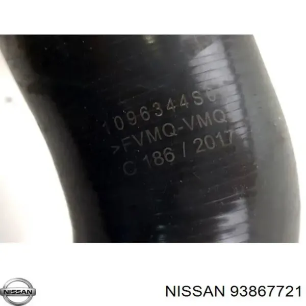 Mangueira (cano derivado) de intercooler 93867721 Renault (RVI)