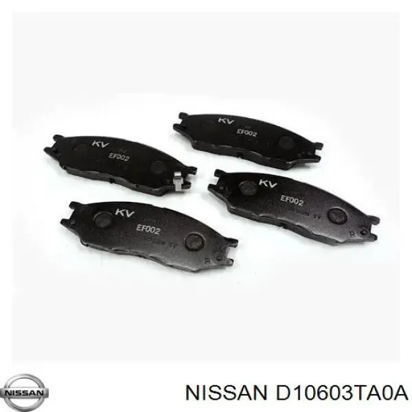 D10603TA0A Nissan/Infiniti Sapatas do freio dianteiras de disco