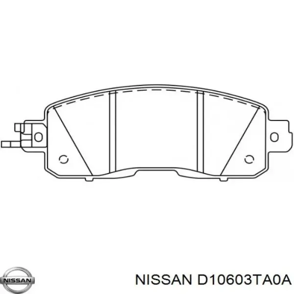 D10603TA0A Nissan/Infiniti Sapatas do freio dianteiras de disco