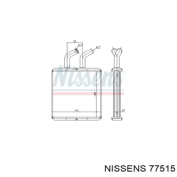 Radiador de forno (de aquecedor) 811562 VALEO