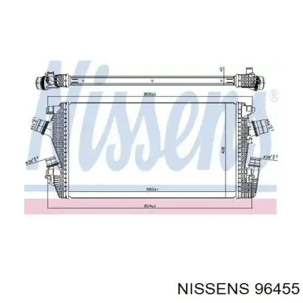 Radiador de intercooler 96455 Nissens