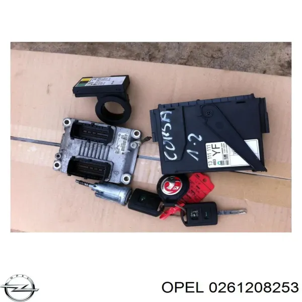 Módulo de direção (Centralina eletrônica) de motor 0261208253 Opel