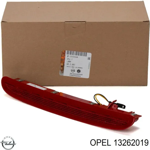 Sinal de parada traseiro adicional 13262019 Opel