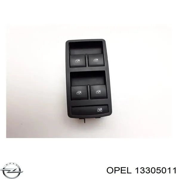 Unidade de botões dianteira esquerda de controlo de elevador de vidro 13305011 Opel