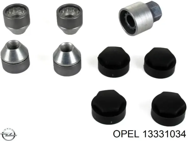 Porca de roda 13331034 Opel