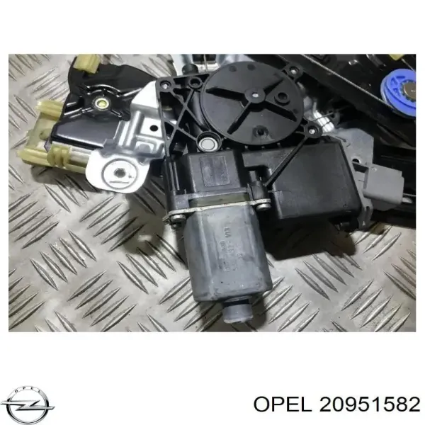 Motor de acionamento de vidro da porta dianteira direita 20951582 Opel