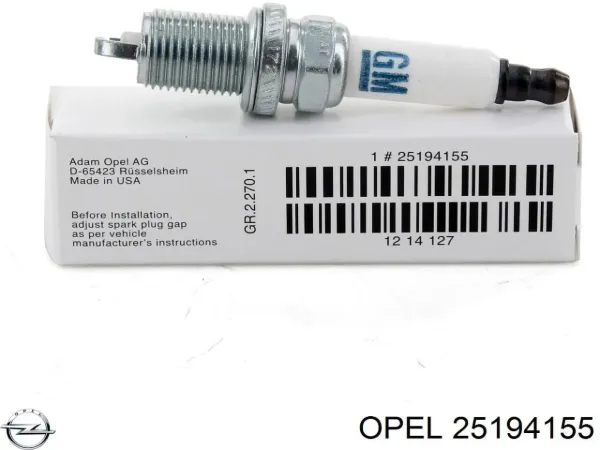 Vela de ignição 25194155 Opel