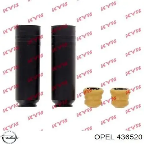 Pára-choque (grade de proteção) de amortecedor traseiro + bota de proteção 13251782 Opel