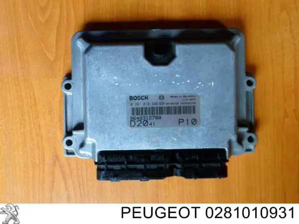 Módulo de direção (Centralina eletrônica) de motor 0281010931 Peugeot/Citroen