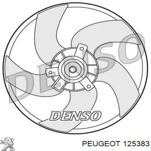 Ventilador elétrico de esfriamento montado (motor + roda de aletas) Peugeot/Citroen 125383 preço, a partir de