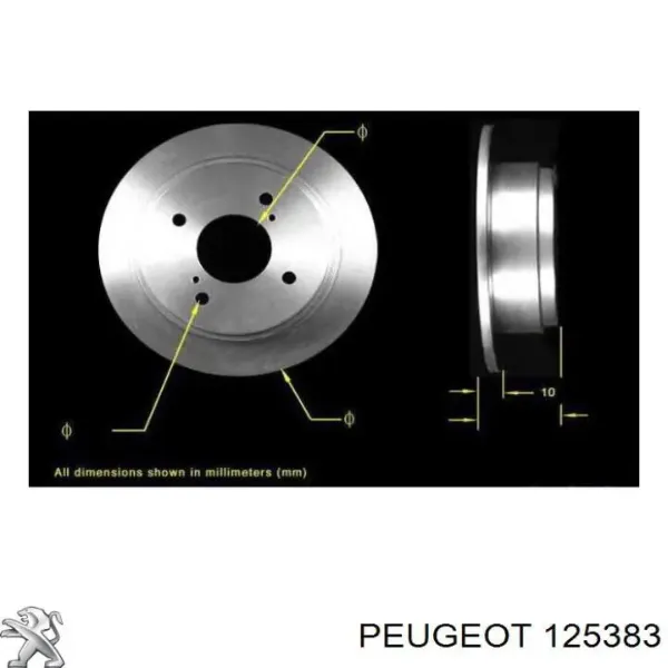 Compre 125383 Peugeot/Citroen Ventilador elétrico de esfriamento montado (motor + roda de aletas)