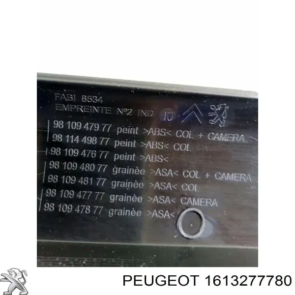 Placa sobreposta de porta-malas (de 3ª/5ª porta traseira) 1613277780 Peugeot/Citroen