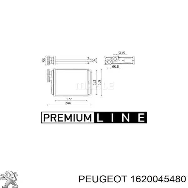 Radiador de forno (de aquecedor) 1620045480 Peugeot/Citroen