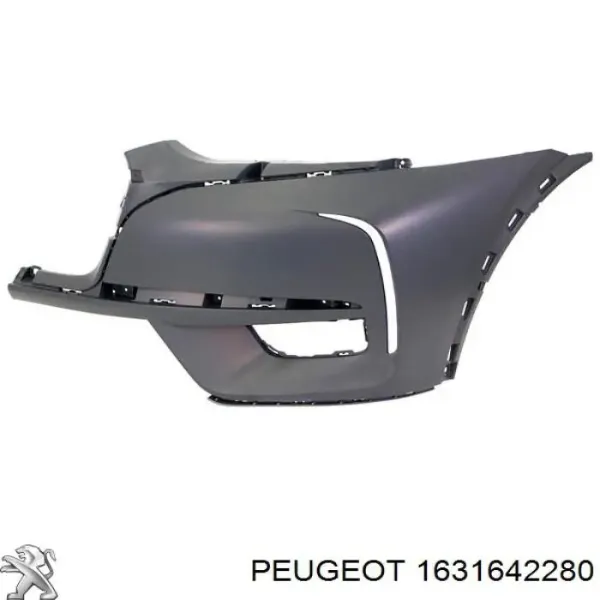 Pára-choque dianteiro, parte esquerda 1631642280 Peugeot/Citroen