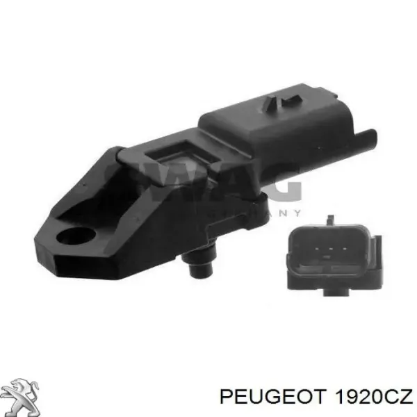 Sensor de pressão no coletor de admissão, MAP 1920CZ Peugeot/Citroen