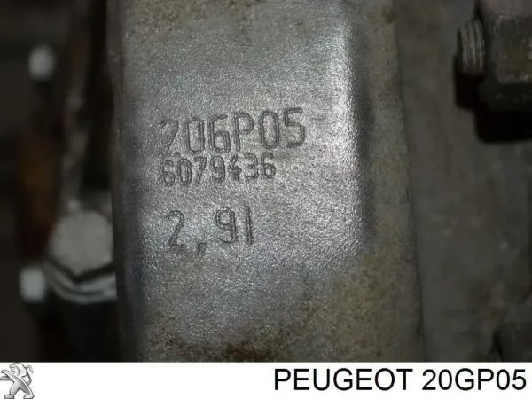 Caixa de Mudança montada (caixa mecânica de velocidades) 20GP05 Peugeot/Citroen