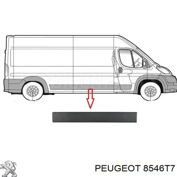 Moldura da porta lateral (deslizante) 735422920 Fiat/Alfa/Lancia