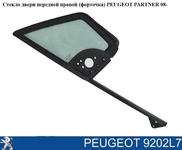 Vidro de janelo da porta dianteira direita Peugeot Partner II