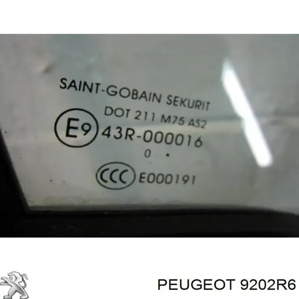 Vidro de janelo da porta dianteira direita Peugeot Partner II