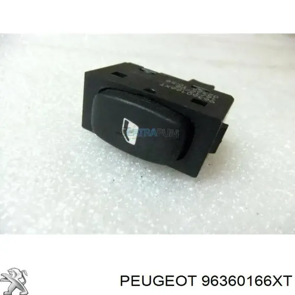 Unidade de botões traseira direita de controlo de elevador de vidro 96360166XT Peugeot/Citroen