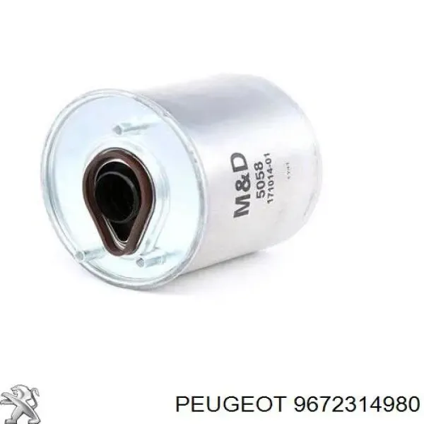 Caixa de filtro de combustível 9672314980 Peugeot/Citroen