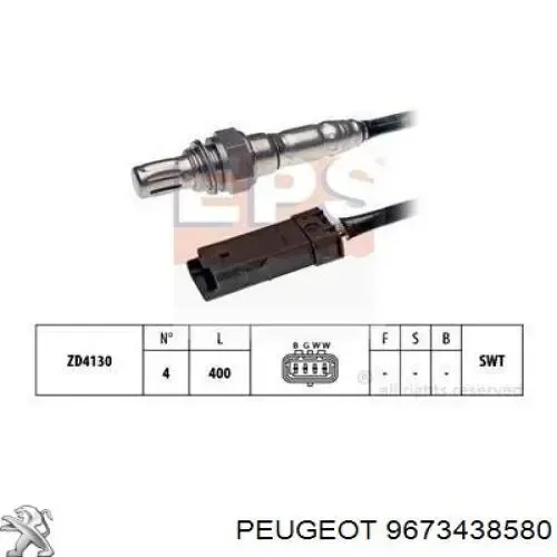 Sonda lambda, sensor de oxigênio Peugeot/Citroen 9673438580 preço, a partir de