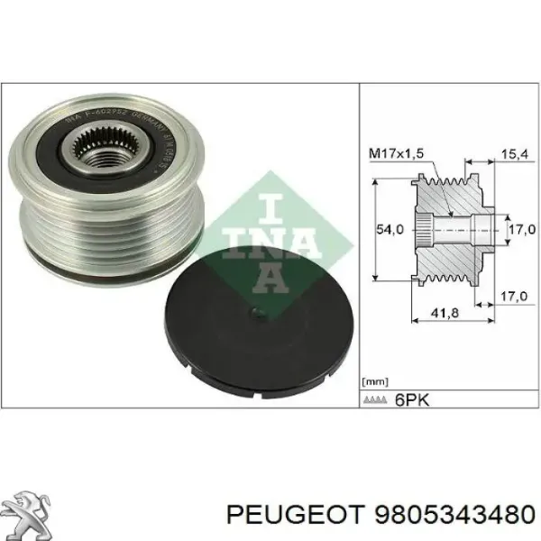 Gerador 9805343480 Peugeot/Citroen